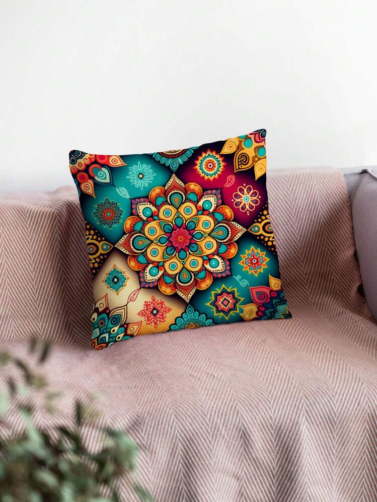 Federa per cuscino Mandala per libro da colorare