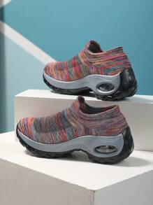 全新多色網布緩震防滑透氣輕便百搭時尚女休閒運動鞋