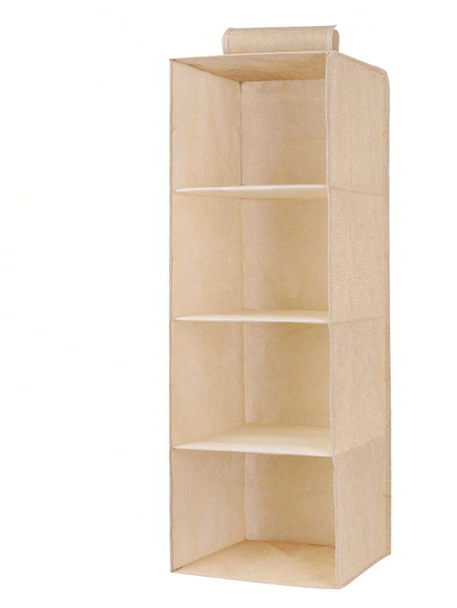 1入組素色米色多層衣物收納盒可折疊家用內衣收納袋 - 米色 - 查看 1