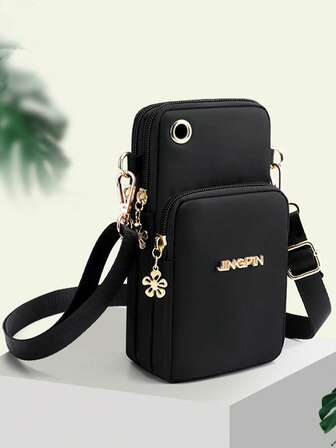 金屬字母裝飾手機錢包金屬字母裝飾錢包小袋單肩包手機殼套手機包手拿包