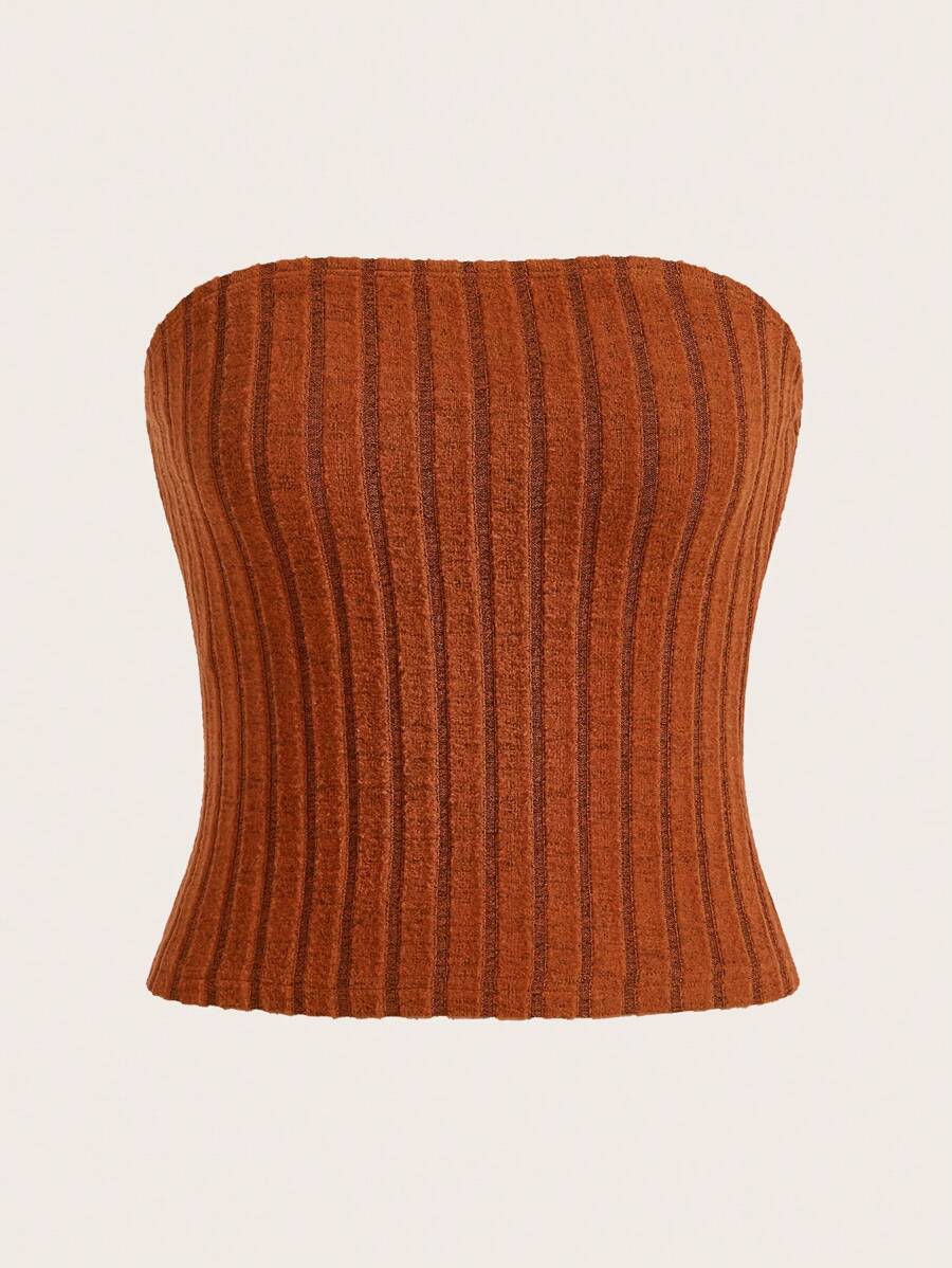 Muchica 素色抹胸上衣 - 鏽棕色 - 查看 1