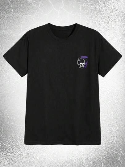 Goth Men Skeleton Graphic Tee