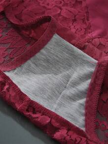 FOVTY 3pcs/Pack Women's Back To School Lace Trim Breathable Comfortable Sexy Panties