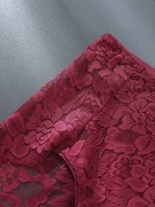 FOVTY 3pcs/Pack Women's Back To School Lace Trim Breathable Comfortable Sexy Panties