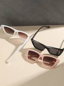 3 chiếc kính mắt mèo gọng nhựa thời trang, thời trang bãi biển mùa hè - Nhiều màu - Xem 4