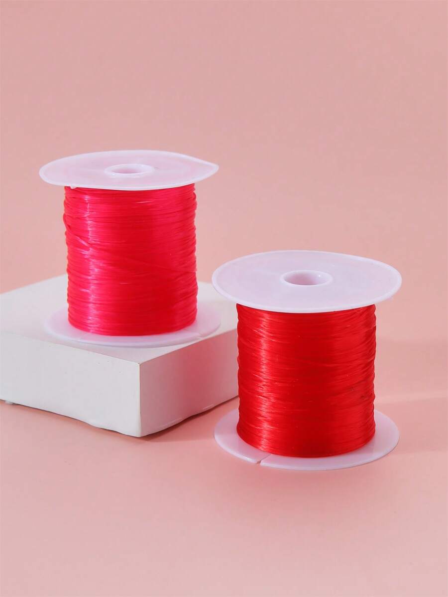 2pcs/set Solid Polyester DIY Thread For Women For DIY Jewelry Making - Multicolor - View 1