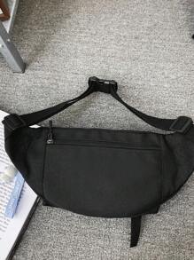 Fashion Casual Crossbody Bag Solid Chest Bag Nylon Minimalist For Travel With Adjustable Strap Fanny Pack Bum Bag Waist Bag Sport College School Shoulder Bag Rider Bag Black Bag Large Capacity Multi-Functional Vacation Side Bags Hip Bag Travel Essentials Holiday Essentials Bag Men Summer Back To School Belt Summer Bag Springbreak Bag Pack Belt Bag School Supplies Gym Bag Purse Side Bags Belts For Students Graduation Small Bag Body Bag Belt Bag For Men - Black - View 3