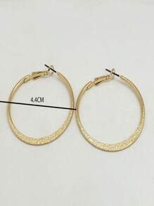 Hoa tai vòng tối giản - Vàng - Xem 3