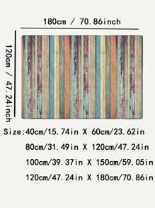 1 pieza Alfombra de dormitorio con patrón geométrico modernista poliéster para casa - Multicolor - Ver 3