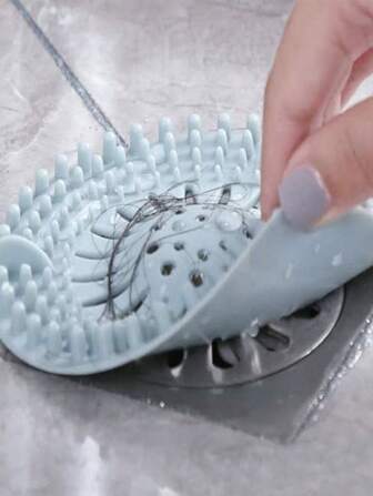 1入組TPR橡膠地漏極簡圓形防堵塞家用下水管道防臭蓋