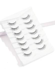 MAGEFY 7 Cặp Lông Mi Giả Đầy Đủ Tự Nhiên Với Thân Trong Suốt, Mỏng Mềm Mại Để Sử Dụng Hàng Ngày Lông Mi Manga, Đồ Du Lịch Cần Thiết - màu đen - Xem 3
