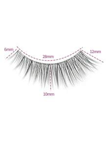 MAGEFY 7 Cặp Lông Mi Giả Đầy Đủ Tự Nhiên Với Thân Trong Suốt, Mỏng Mềm Mại Để Sử Dụng Hàng Ngày Lông Mi Manga, Đồ Du Lịch Cần Thiết - màu đen - Xem 4