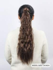 liangyuan Tóc Dài Xoăn Đuôi Ngựa Tổng Hợp - màu nâu - Xem 2