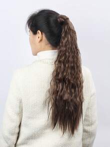 liangyuan Tóc Dài Xoăn Đuôi Ngựa Tổng Hợp - màu nâu - Xem 3