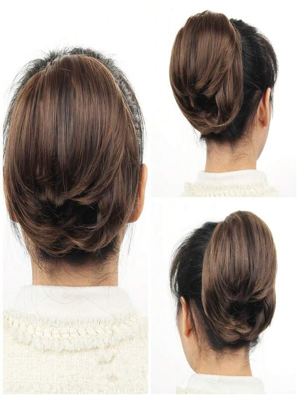 Short Straight Synthetic Hair Buns SHEIN USA