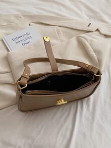 Fashionable Simple Design Shoulder Bag, Crossbody - Khaki - View 5