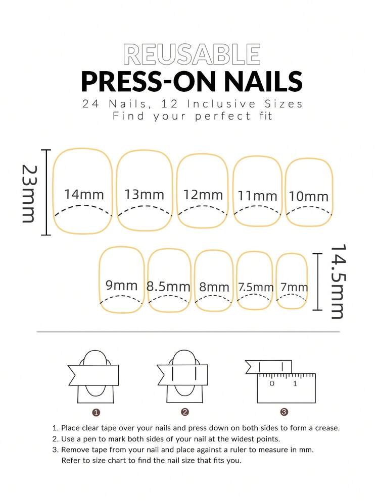 用24片长方形浅粉色法式假指甲、1个指甲锉和1张美甲胶带打造迷人美甲 - 彩色 - 查看 4