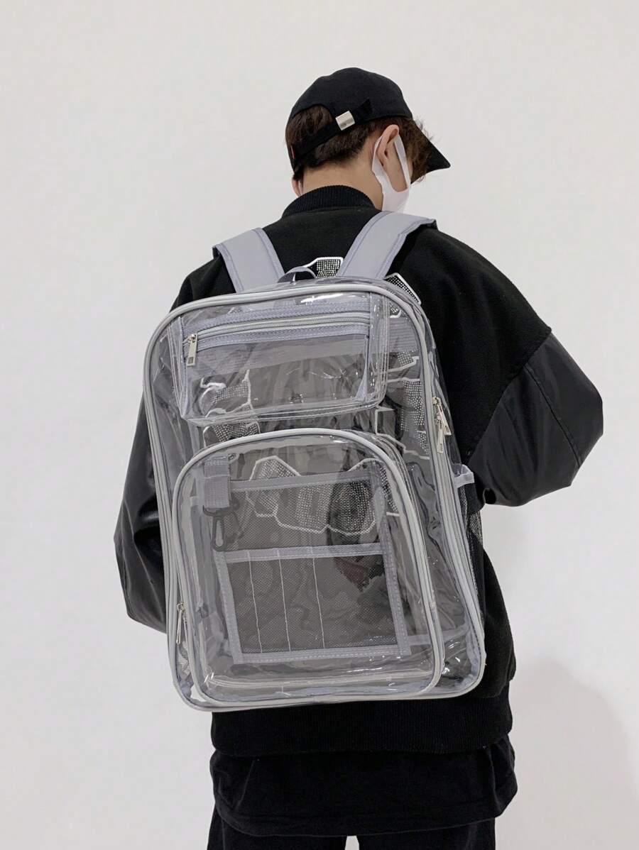 大号流浪包字母贴片索环孔眼细节日常万圣节圣诞节冬季圣诞礼物男士包单肩包斜挎包男士包