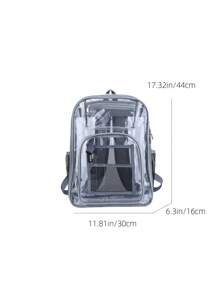 大号流浪包字母贴片索环孔眼细节日常万圣节圣诞节冬季圣诞礼物男士包单肩包斜挎包男士包 - 灰色 - 查看 4