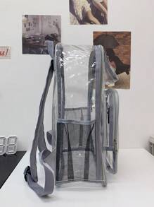 大号流浪包字母贴片索环孔眼细节日常万圣节圣诞节冬季圣诞礼物男士包单肩包斜挎包男士包 - 灰色 - 查看 5