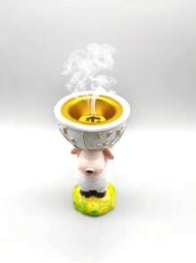 A Stylish Cartoon Lamb Holding A Lovely Atmosphere Valentine's Day Carnival New Year Holiday Gifts Desktop Ornaments Synthetic Resin Incense Burner Birthday Graduation