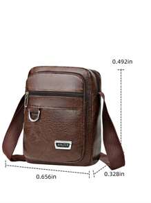 Mini Square Bag Label Decor PU Zip Front Crossbody Bag Sling Bag Shoulder Bag Side Bag Square Bag Waterproof Travel Essentials For Business Holiday Commute Work Office Outdoor Summer Men Gifts College Bag Fathers Day Gifts Medieval Dad Vintage Bag Freshman For Books Back To School Multi-Functional Dorm University Sling Bag For Man Man Bag Cross Body Bag Side Bag Students School Supplies Fall Messenger Bag Bag For Man Cylinder Bag Old Money Halloween Christmas Vintage Summer Bag Springbreak Vacation Bags Gift Bag Brown Bag Bag Pack Vintage Bags