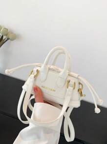 Túi đựng đồ họa chữ cái Thiết kế dây rút nhỏ - trắng - Xem 1