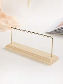 1 Tháp Sắt Trang Sức, Đế Gỗ Trang Sức Đa Năng Giá Đỡ Hiển Thị Cho Hộ Gia Đình - Vàng - Xem 4