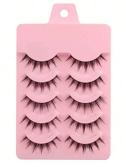 漫畫睫毛,5對漫畫睫毛Anime假睫毛角色扮演自然睫毛