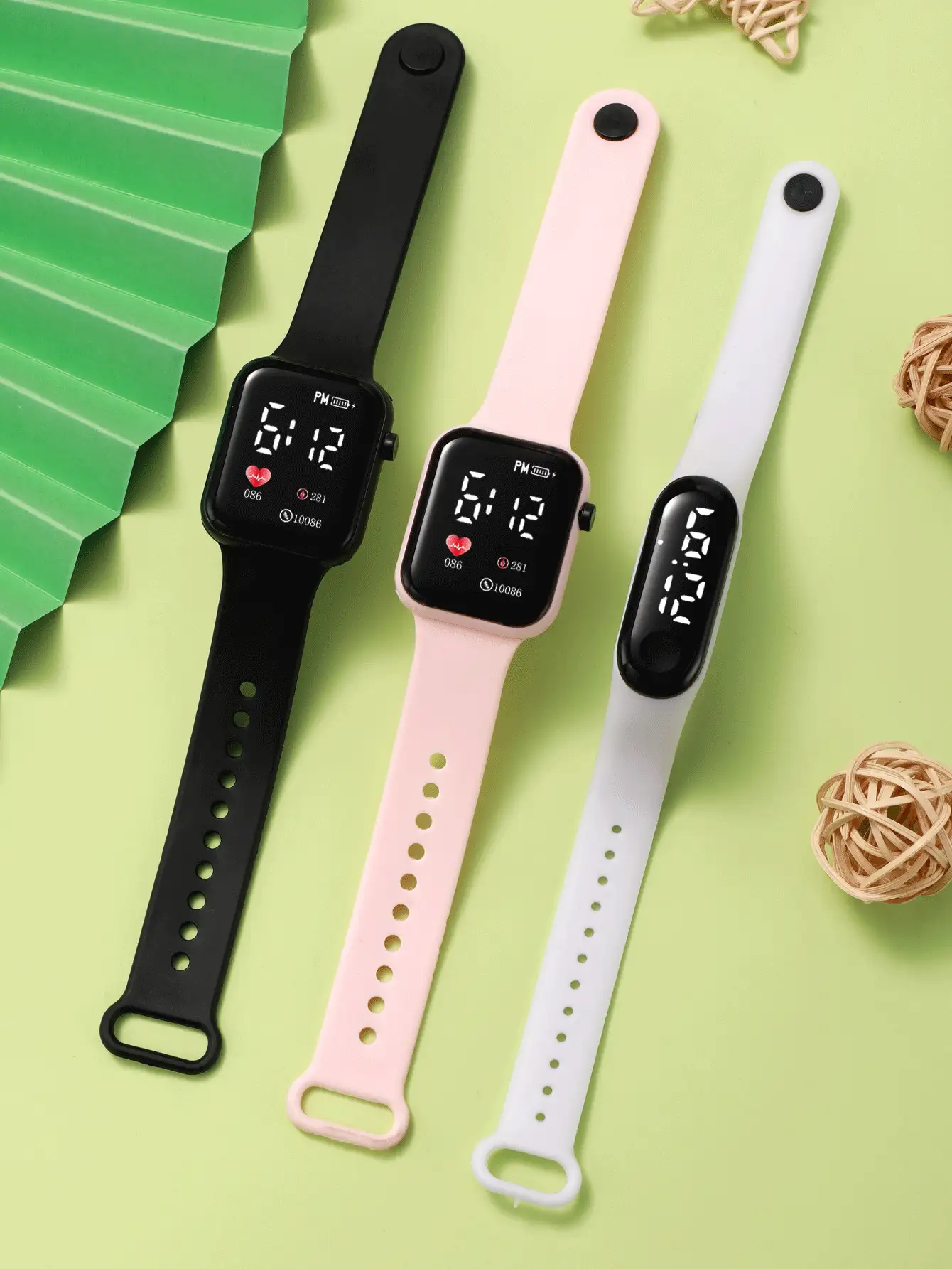 3pcs Water Resistant Electronic Watch Set