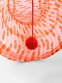 1pc Letter Graphic Foldable Cat Tunnel For Cat For Play - Orange - View 7