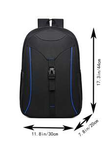 15英寸防水中等電腦雙肩包插扣裝飾適用於學校,書包適合旅行,大學,學校休閒後背包電腦雙肩包通勤輕便 - 藍色 - 查看 7