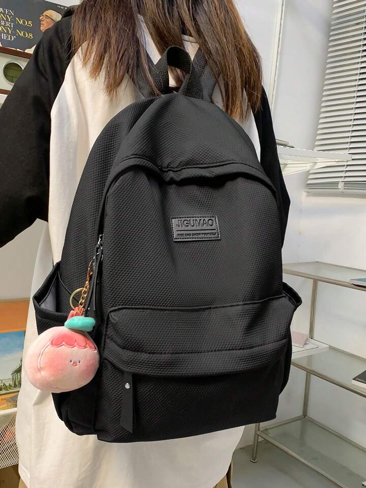 黒のクラシックバックパック(ミディアムサイズ) スクールバック