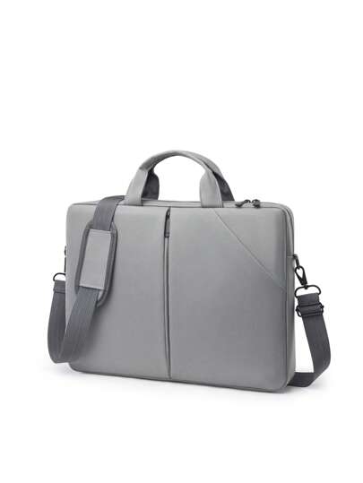 Minimalistisk laptopväska med dubbla handtag, grå för arbetsdesign, datorväskor för företag, laptopväska, laptopfodral för skola, elev, klassrum, laptopväskor, klassrumsväskor, förvaringsväskor för lärare, klassrumsorganiseringsväskor