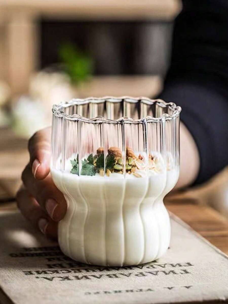 1 pieza Taza de agua transparente moderno de vidrio para casa - transparente - Ver 1