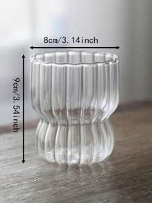 1 pieza Taza de agua transparente moderno de vidrio para casa - transparente - Ver 2