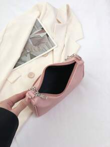 小流浪包素色鏈條帶 - 粉色 - 查看 3