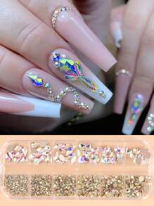 FULL BEAUTY 1 盒水钻美甲装饰 - 白色 - 查看 1