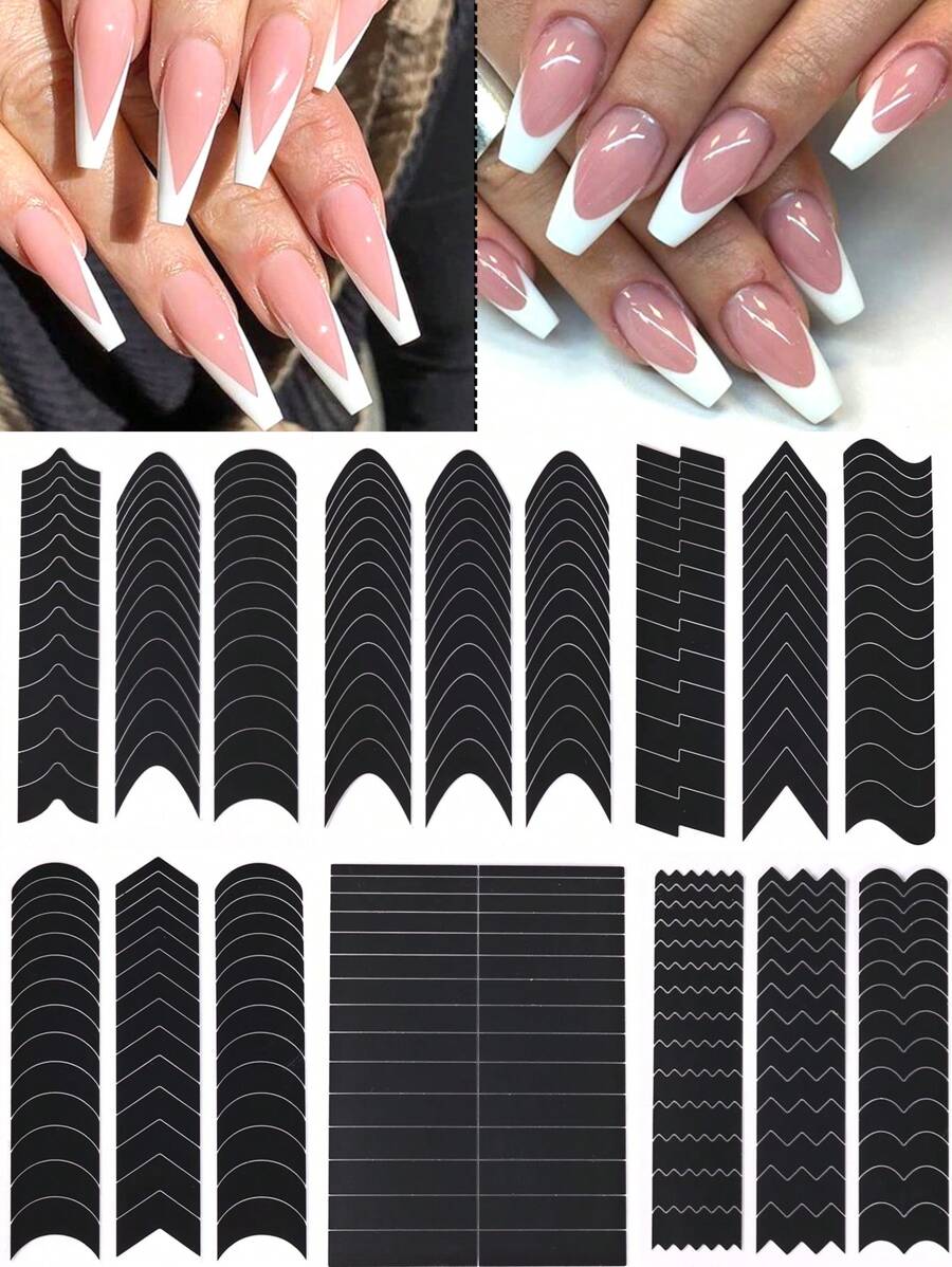 FULL BEAUTY 6 hojas de pegatinas de arte de uñas con estampado geométrico, suministros para uñas, herramientas para uñas, herramientas de arte de uñas, de vuelta a la escuela, uñas, herramientas para uñas para uñas postizas