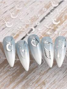 FULL BEAUTY 2 hojas de calcomanías de arte de uñas con impresión de luna y corazón, calcomanías de arte de uñas de estilo Y2K, calcomanías de uñas de bricolaje pegatinas de uñas
pegatinas uñas
uñas pegatina
calcomanías para uñas decoración de uñas pegatinas de uñas pegatinas para uñas etiqueta engomada - Plateado - Ver 2