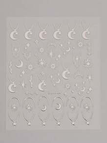 FULL BEAUTY 2 hojas de calcomanías de arte de uñas con impresión de luna y corazón, calcomanías de arte de uñas de estilo Y2K, calcomanías de uñas de bricolaje pegatinas de uñas
pegatinas uñas
uñas pegatina
calcomanías para uñas decoración de uñas pegatinas de uñas pegatinas para uñas etiqueta engomada - Plateado - Ver 4