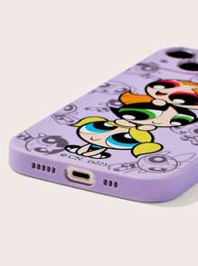 The Powerpuff Girls | ROMWE Cartoon Graphic Phone Case - Purple - View 3