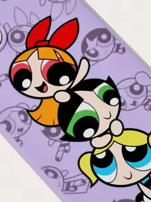 The Powerpuff Girls | ROMWE Cartoon Graphic Phone Case - Purple - View 4