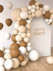 128入組塑膠現代混色裝飾氣球適合派對 - 彩色 - 查看 2