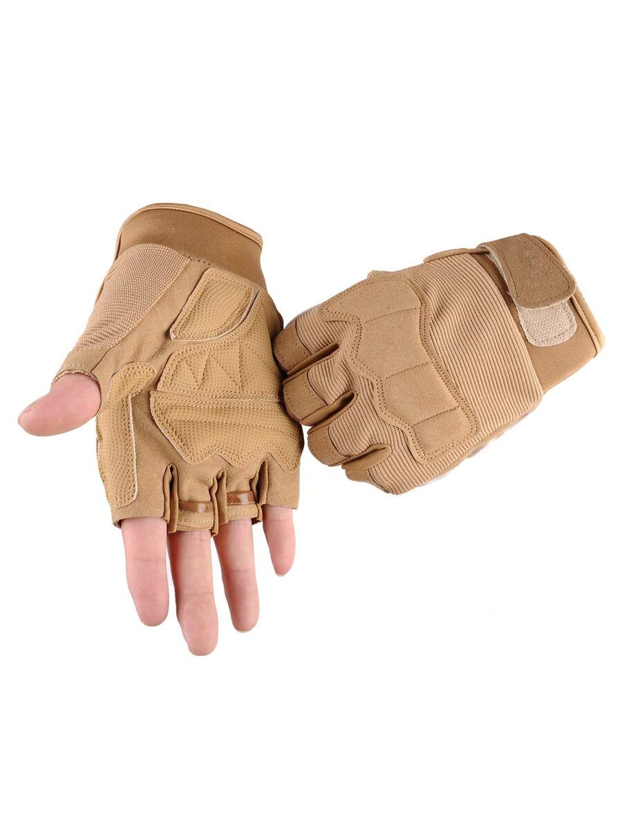 1雙騎行戶外半指手套 - 黃色 - 查看 1