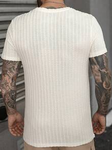 Manfinity Men Letter Graphic Tee - Beige - View 2