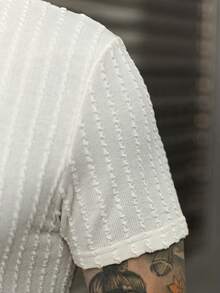 Manfinity Men Letter Graphic Tee - Beige - View 5