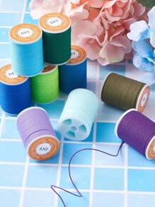 9 cuộn/bộ Nhiều Màu Sáp Dây Thời Trang Chắc Chắn Bện Sợi Chỉ Nữ Vòng Tay Vòng Cổ Tự Làm Trang Sức Làm, khoảng 11 m/cuộn - Nhiều màu - Xem 2