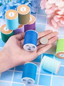 9 cuộn/bộ Nhiều Màu Sáp Dây Thời Trang Chắc Chắn Bện Sợi Chỉ Nữ Vòng Tay Vòng Cổ Tự Làm Trang Sức Làm, khoảng 11 m/cuộn - Nhiều màu - Xem 3