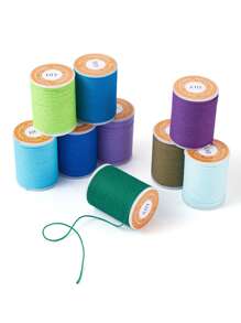 9 cuộn/bộ Nhiều Màu Sáp Dây Thời Trang Chắc Chắn Bện Sợi Chỉ Nữ Vòng Tay Vòng Cổ Tự Làm Trang Sức Làm, khoảng 11 m/cuộn - Nhiều màu - Xem 5